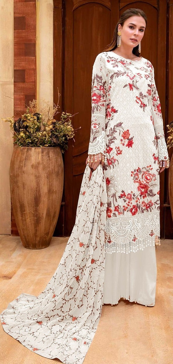Fepic Rosemeen D No 91007 Georgette Embroidered Pakistani Style Salwaar Suits