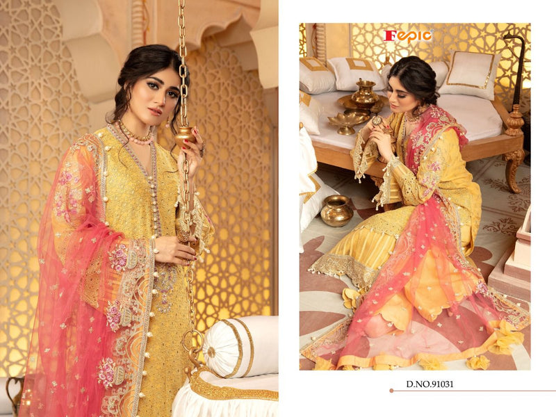 Fepic Rosemeen Guzarish Vol 2 Faux Georgette Heavy Embroidery Work Pakistani Suit