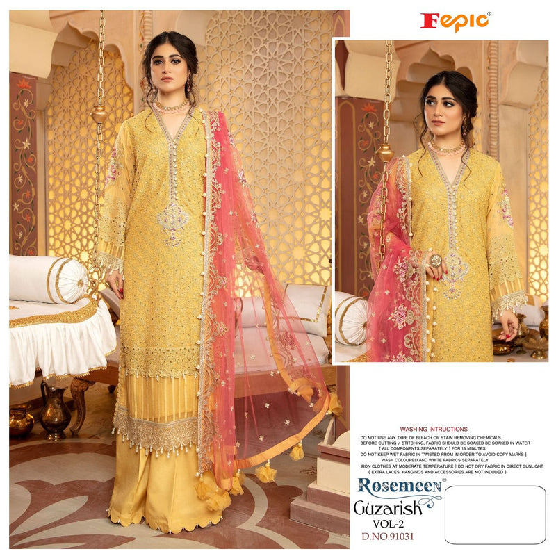 Fepic Rosemeen Guzarish Vol 2 Faux Georgette Heavy Embroidery Work Pakistani Suit