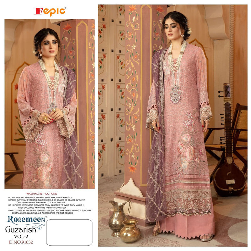 Fepic Rosemeen Guzarish Vol 2 Faux Georgette Heavy Embroidery Work Pakistani Suit