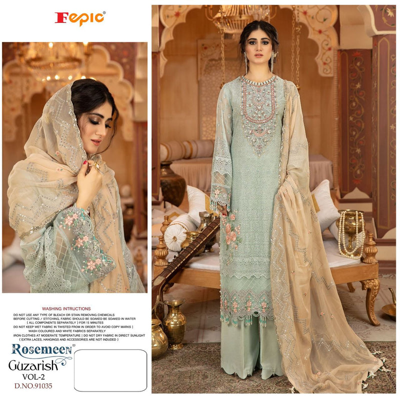 Fepic Rosemeen Guzarish Vol 2 Faux Georgette Heavy Embroidery Work Pakistani Suit