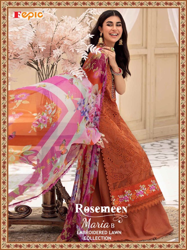 Fepic  Rosemeen Maria B Embroidered Lawn Collection Pure Cotton Salwar Suit