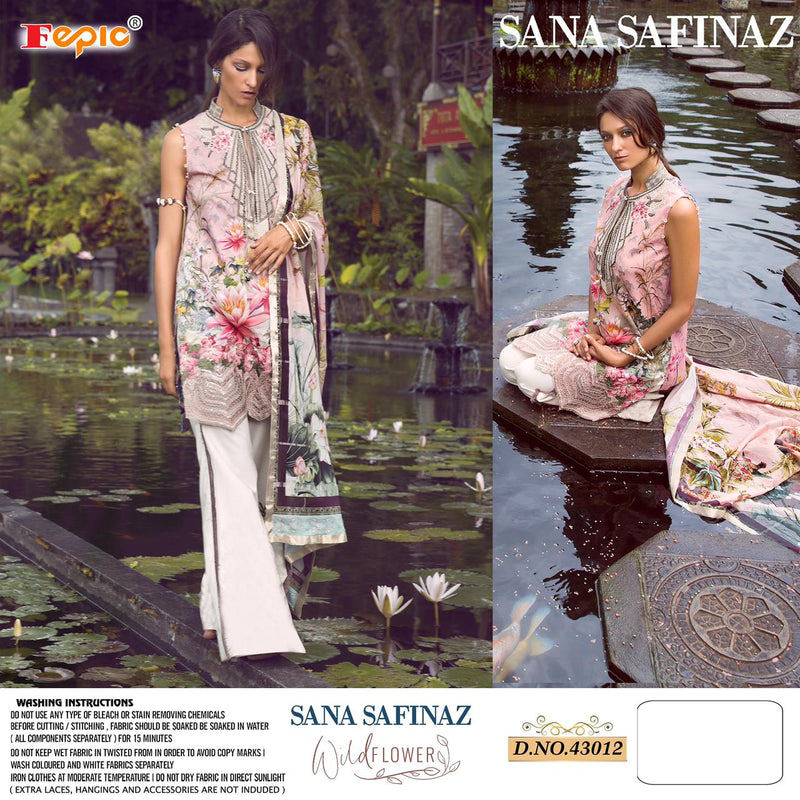 Fepic Sana Safinaz Wild Flower Cambric Cotton Fancy Salwar Suits