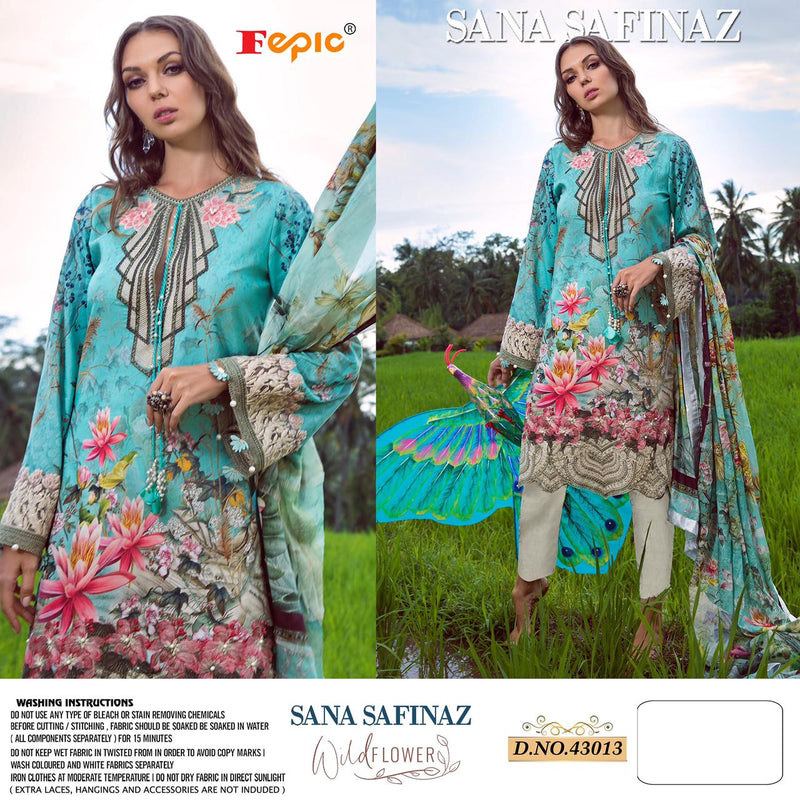 Fepic Sana Safinaz Wild Flower Cambric Cotton Fancy Salwar Suits