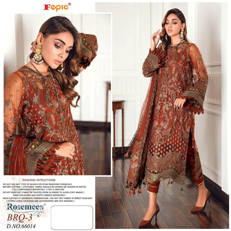 Fepic Suit Rosemeen 660144 Colours Embroidered Heavy Georgette Pakistani Suit