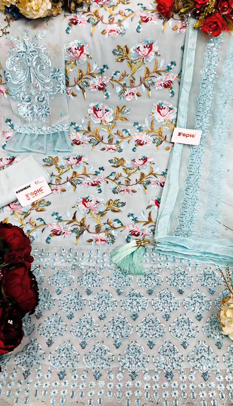 Fepic Suit Rosemeen 1118 Faux Georgette Embroidered Handwork Salwar Suit