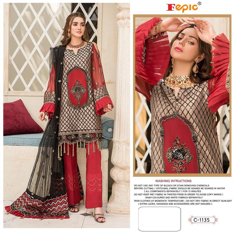 Fepic Suit Rosemeen C 1135 Heavy Embroidery Work Designer Casual Wear Pakistani Salwar Suits