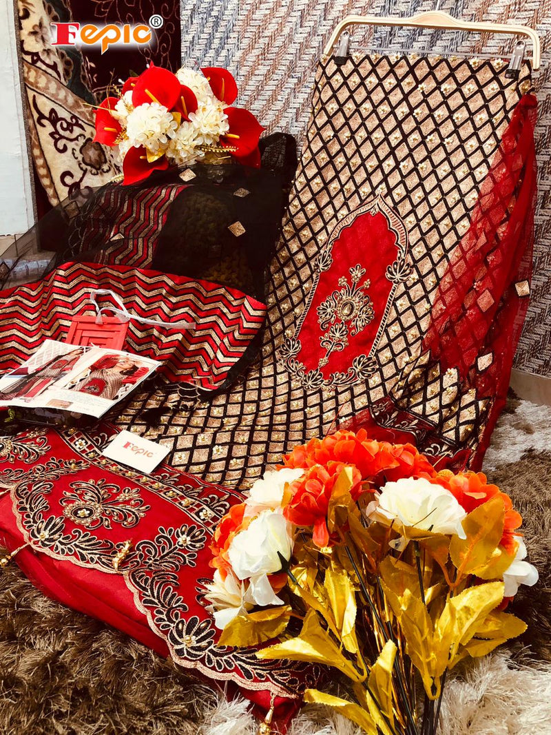 Fepic Suit Rosemeen C 1135 Heavy Embroidery Work Designer Casual Wear Pakistani Salwar Suits
