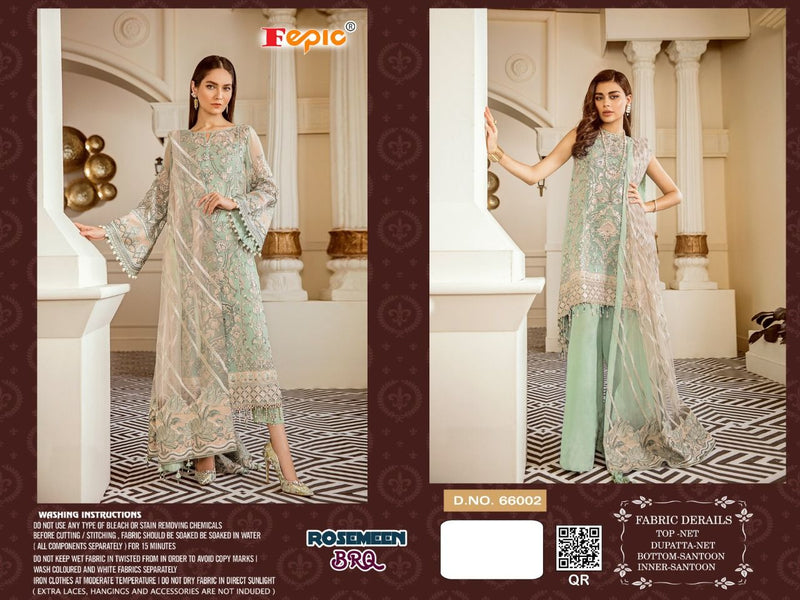 Fepic Suits 66002 Georgette With Embroidery Work Exclusive Stylish Salwar Kameez Single Collection