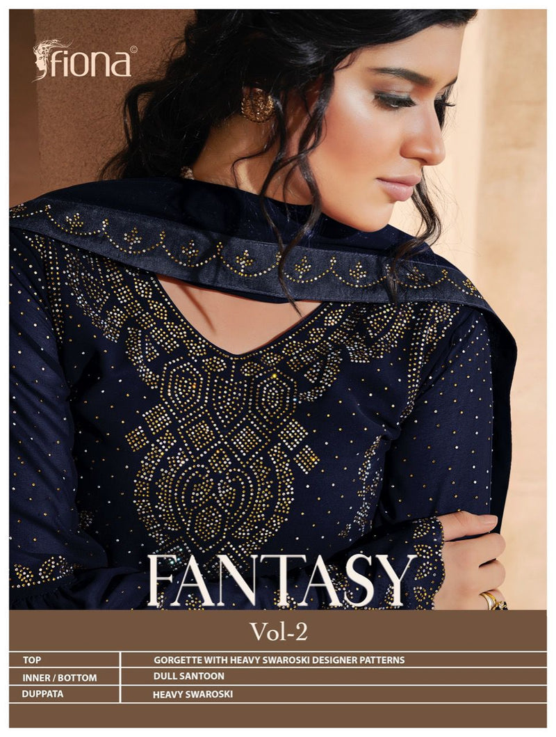 Fiona Fantasy Vol 2 Georgette With Heavy Swarovski Designer Suit