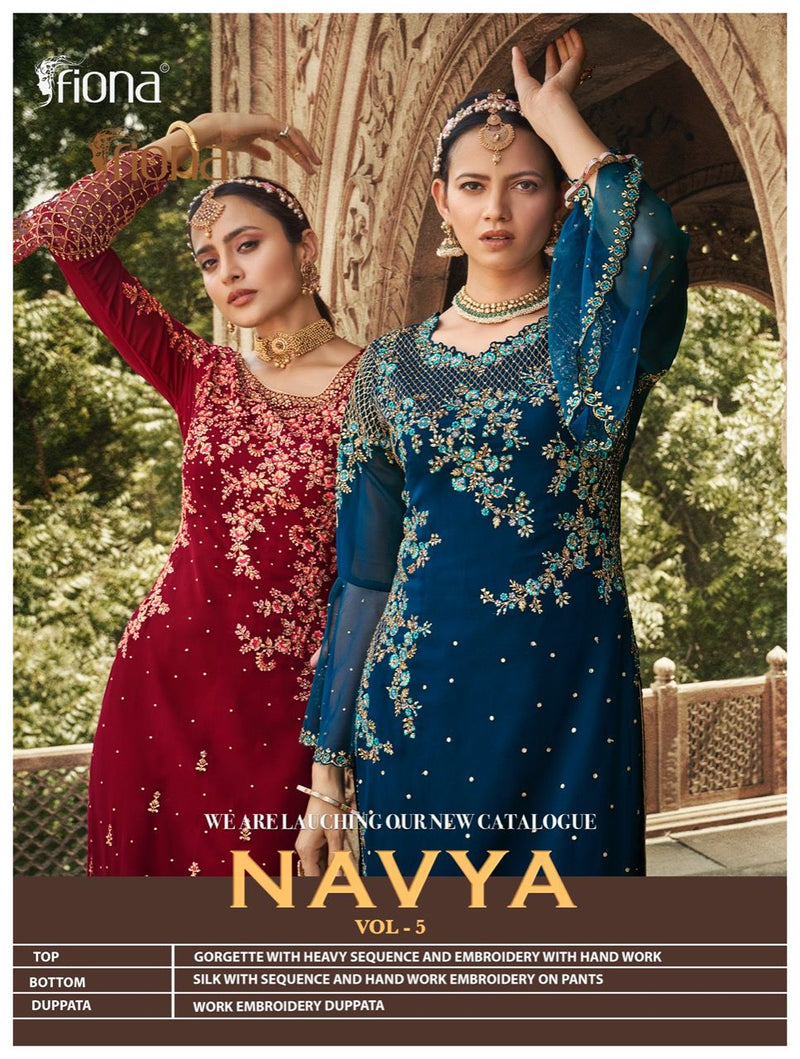 Fiona Navya Vol 5 Georgette With Heavy And Embroidery Work Salwar Kameez