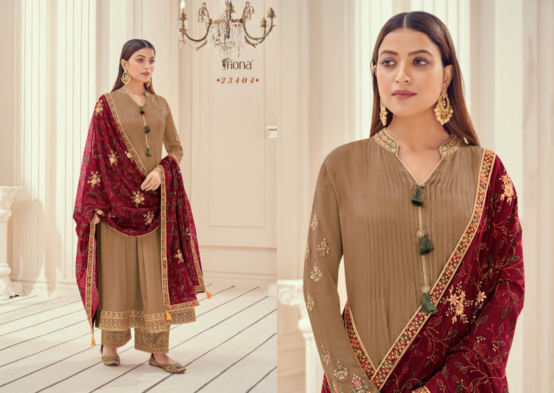 Fiona Zarqash Chinnon Embroidery Work Partywear Salwar Kameez