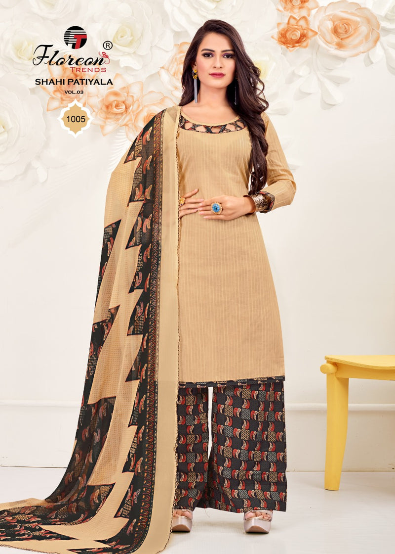 Floreon Trends Shahi Patiyala Vol 3 Pure Cotton Checks Work Casual Salwar Suits