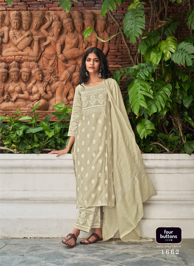 Four Button Lemon Vol 4 Viscous Handwork Casual Wear Kurti Collection