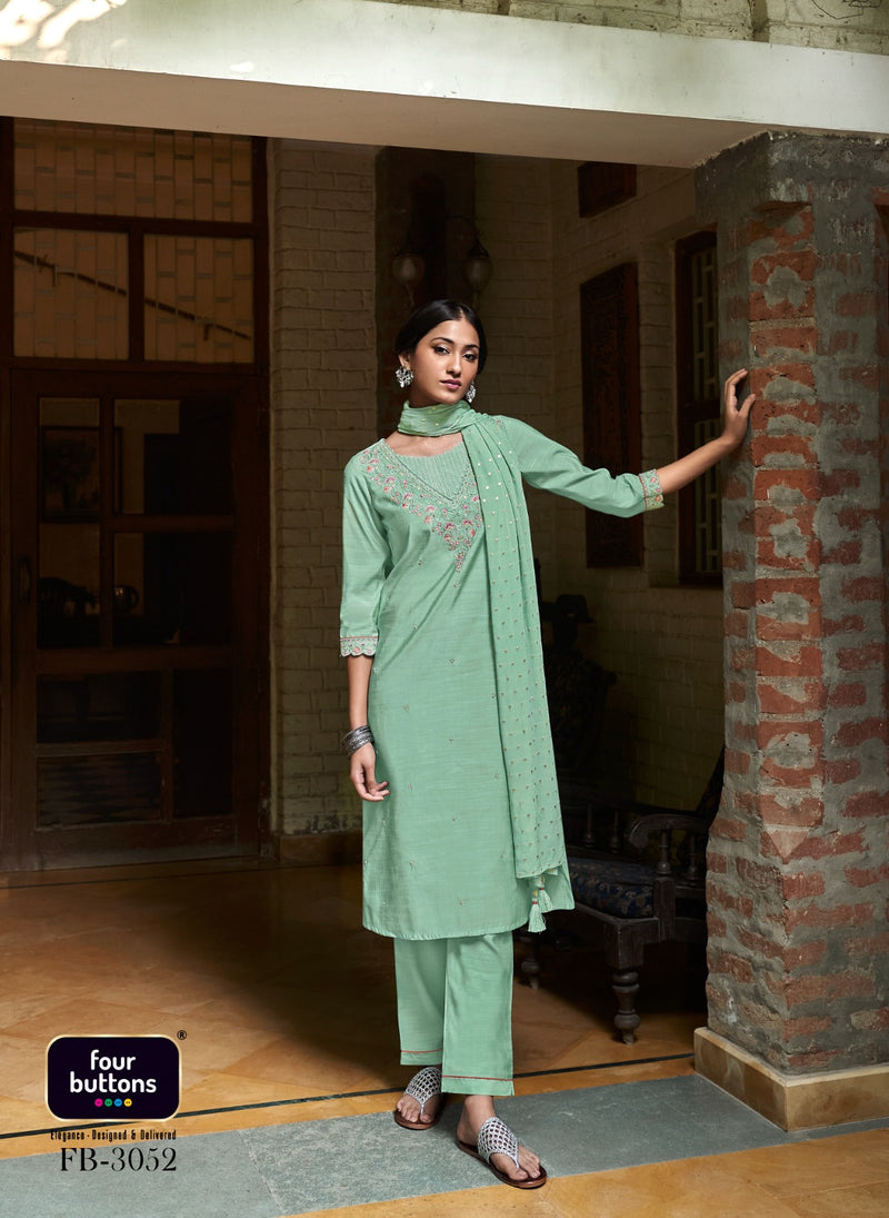 Four Buttons Muraad Pure Viscose Slub Silk Stylish Kurti Collection