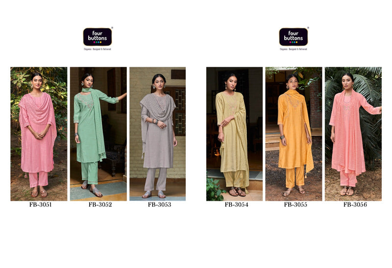 Four Buttons Muraad Pure Viscose Slub Silk Stylish Kurti Collection