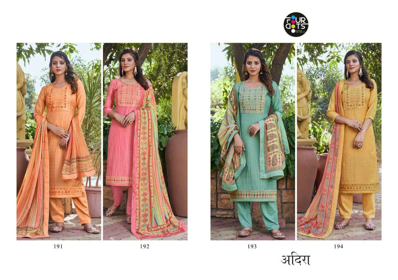 Four Dots Adira Muslin Heavy Sequence Jacquard Work Salwar Suit