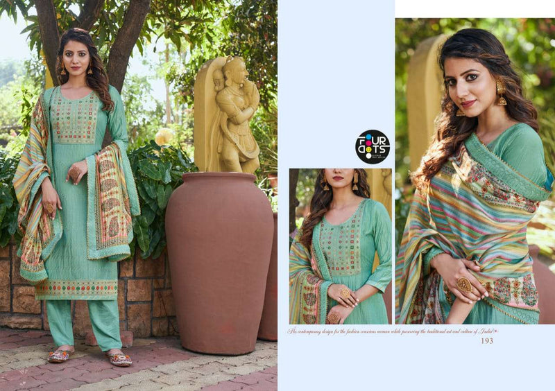 Four Dots Adira Muslin Heavy Sequence Jacquard Work Salwar Suit
