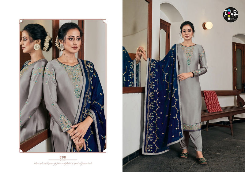 Four Dots Launch Rivaaj Modal Satin With Heavy Embroidery Work And Hand Work Fancy Casual Wear Salwar Kameez