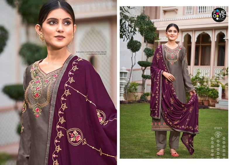 Four Dots Rivaaj Vol 2 Pure Modal With Heavy Embroidered Work Salwar Suit