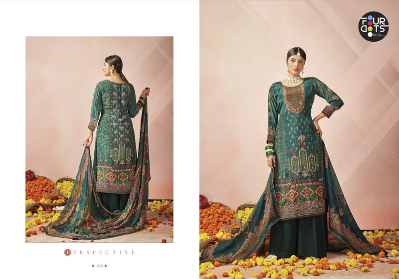 Fourdots Aarshiya Crepe Natural Digital Print Handwork Salwar Suit