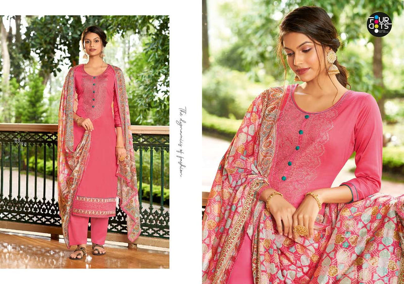 Fourdots Launch Simran Vol 3 Jam Silk Cotton With Heavy Embroidery Work Classic Look Fancy Salwar Kameez
