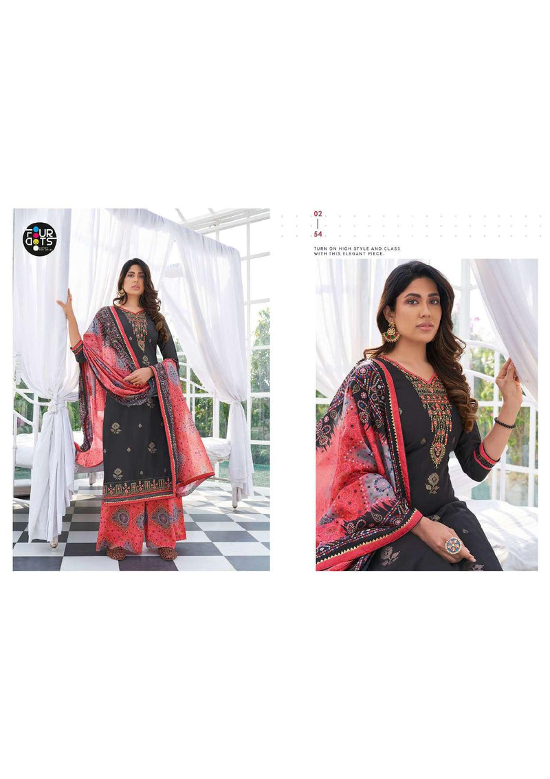 Fourdots Mannat Parampara Silk Embroidery Work And Sequence Work Exclusive Salwar Kameez