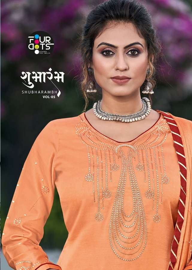 Fourdots Shubharambh Vol 5 Modal Satin Fancy Printed Regular Wear Exclusive Designer Salwar Suit