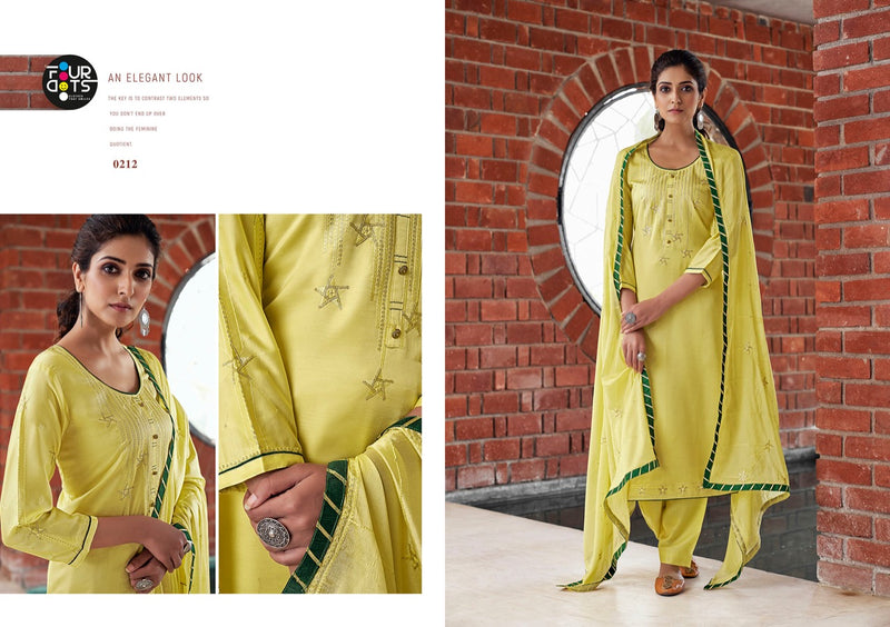 Four Dots Shubharamh Vol 4 Modal Satin Sequence Work Partywear Salwar Kameez