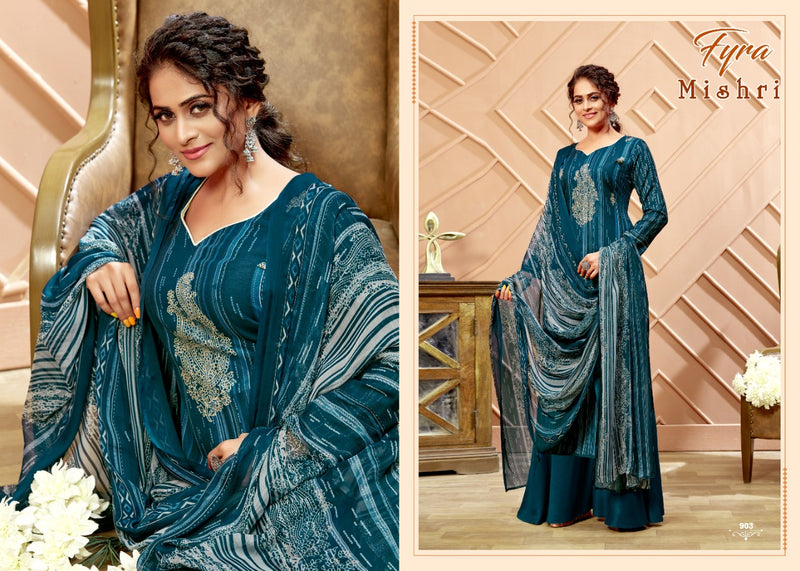 Fyra Designer Hub Launch Mishri Cotton Digital Print With Swarovski Diamond Work Casual Wear Salwar Suits