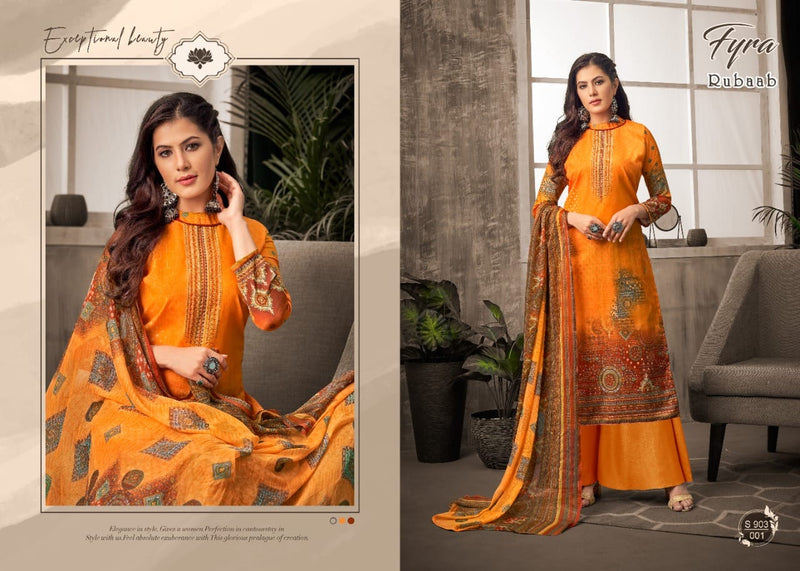 Fyra Designer Hub Launch Rubaab Cotton Print Diamond Work Designer Party Wear Salwar Suit