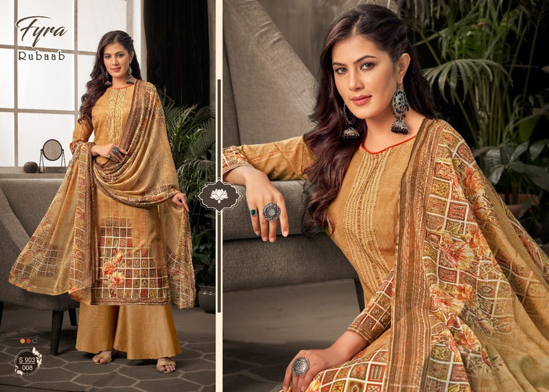 Fyra Designer Hub Launch Rubaab Cotton Print Diamond Work Designer Party Wear Salwar Suit