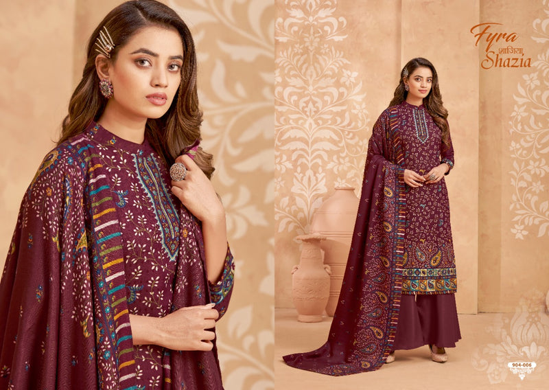 Fyra Designer Shazia Pure Woolen Pashmina Designer Wear Salwar Kameez