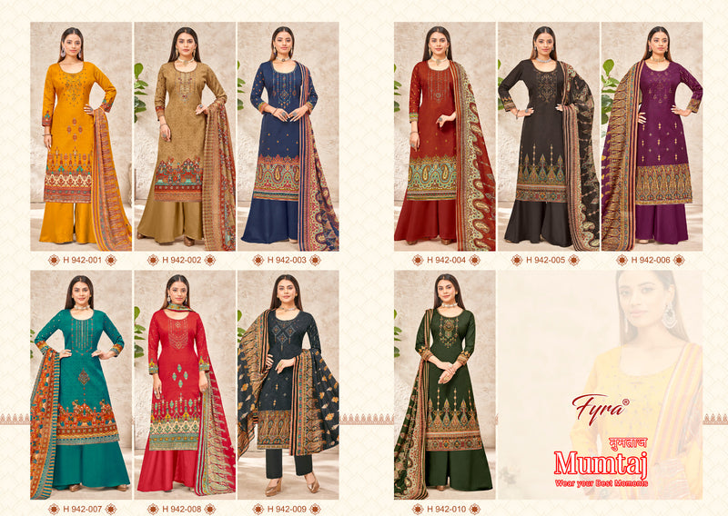 Fyra Designing Mumtaj Pure Soft  Cotton Digital Print Embrodered Salwar Suit