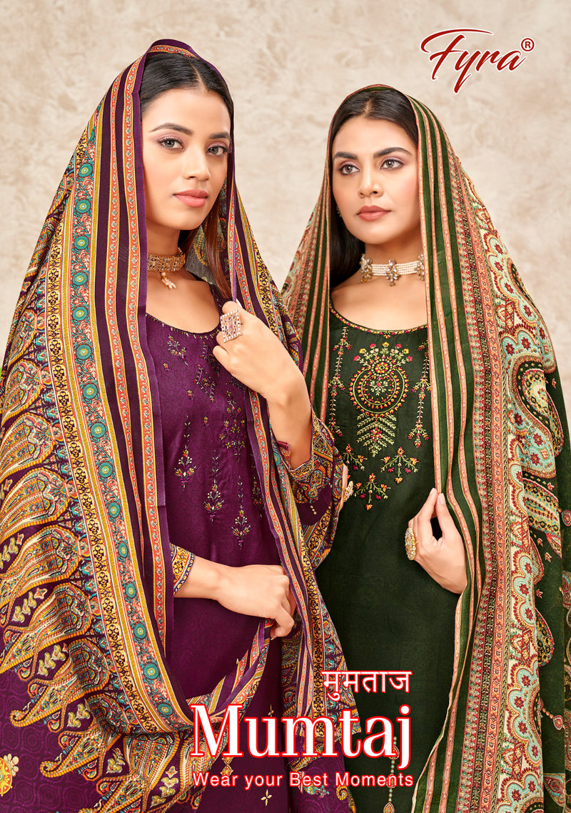 Fyra Designing Mumtaj Pure Soft  Cotton Digital Print Embrodered Salwar Suit