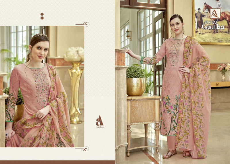 Alok Suits Gaatha Jam Cotton Fancy Designer Festive Wear Embroidered Salwar Kameez