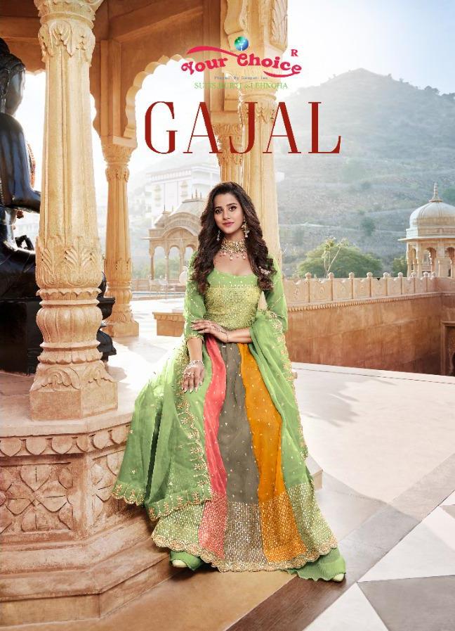 Your Choice Gajal Georgette With Beautiful Work Stylish Designer Festive Wear Long Gown