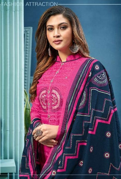 Falak International Ganesha Print Vol 24 Festive Wear Cotton  Dress Materials