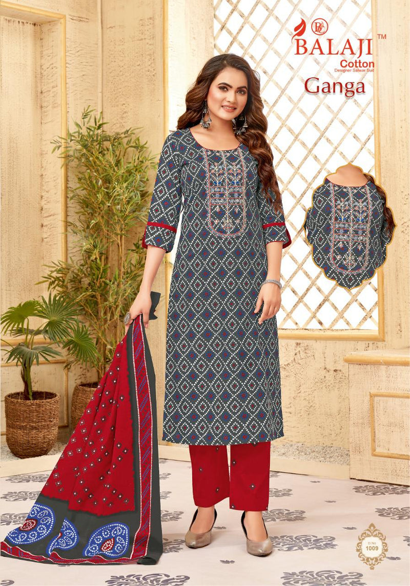 Balaji Cotton Ganga Cotton Embroidered Festive Wear Salwar Suits