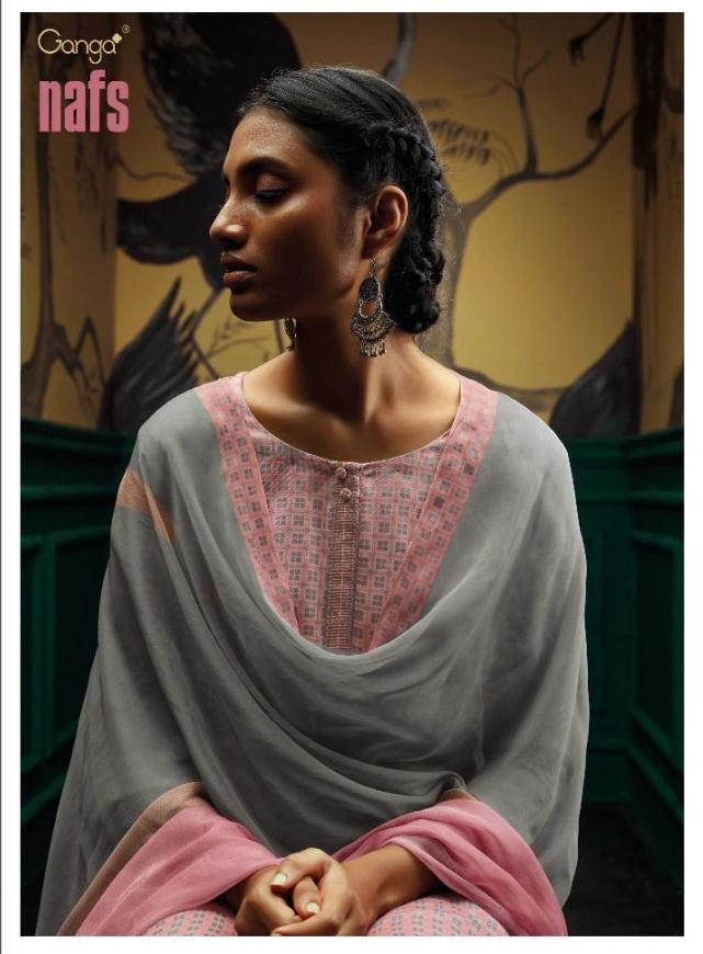 Ganga Nafs Wool Printed With Embroidery Work Salwar Suit