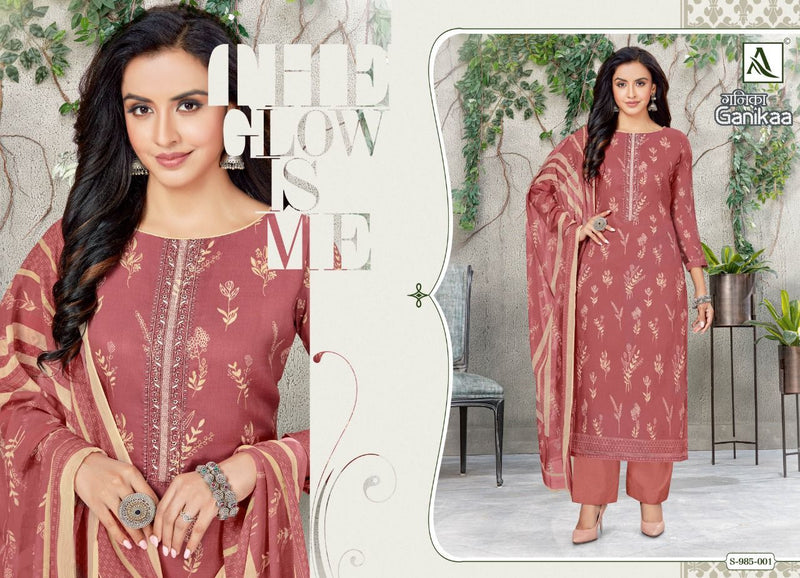 Alok Suit Ganikaa Jam Cotton With Fancy Printed Work Stylish Designer Festive Wear Salwar Kameez