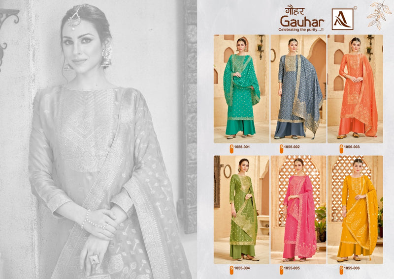 Alok Suit Gauhar Pure Viscose With Fancy Work Stylish Designer Festive Wear Salwar Suit
