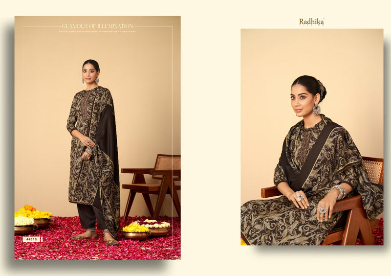 Radhika Fashion Geet Pashmina With Printed Fancy Work Stylish Designer Festive Wear Salwar Suit