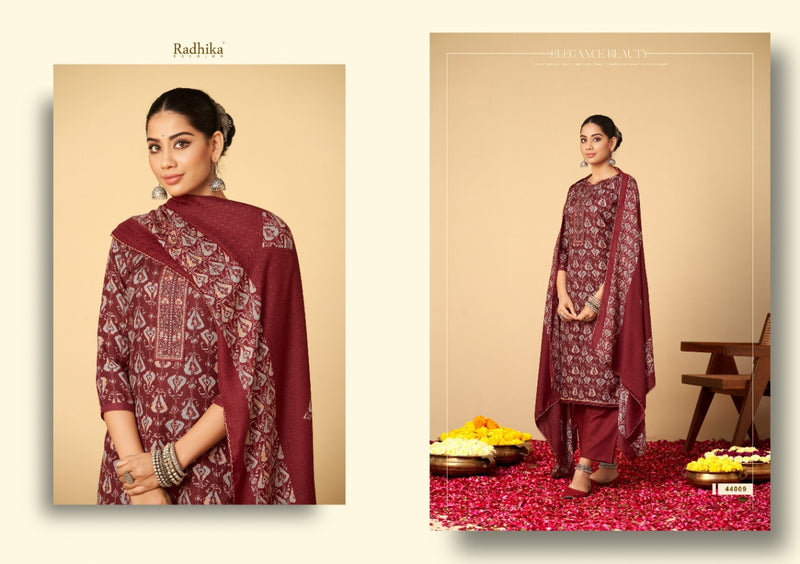 Radhika Fashion Geet Pashmina With Printed Fancy Work Stylish Designer Festive Wear Salwar Suit