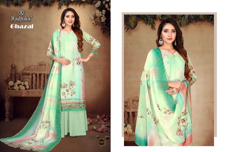 Radhika Fashion Azara Ghazal Cotton Printed Fancy Party Wear Salwar Suits