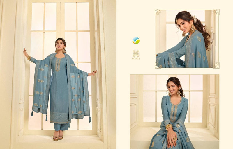 Vinay Fashion Kaseesh Ghazal Dola Jacquard Embroidered Party Wear Salwar Suits