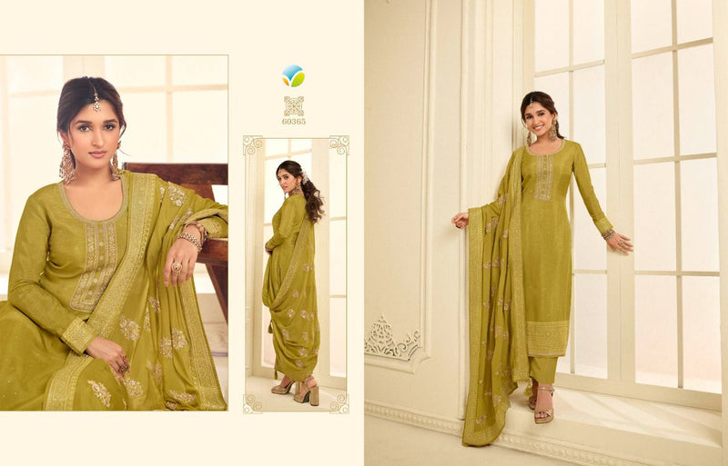 Vinay Fashion Kaseesh Ghazal Dola Jacquard Embroidered Party Wear Salwar Suits