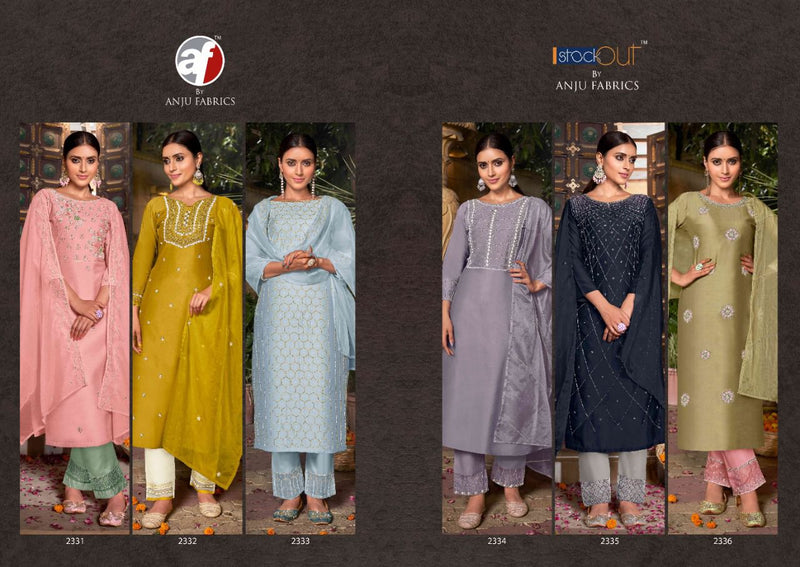 Anju Fabrics Ghunghat Vol 5 Viscose Designer Ready Made Wedding Wear Kurtis With Bottom & Dupatta