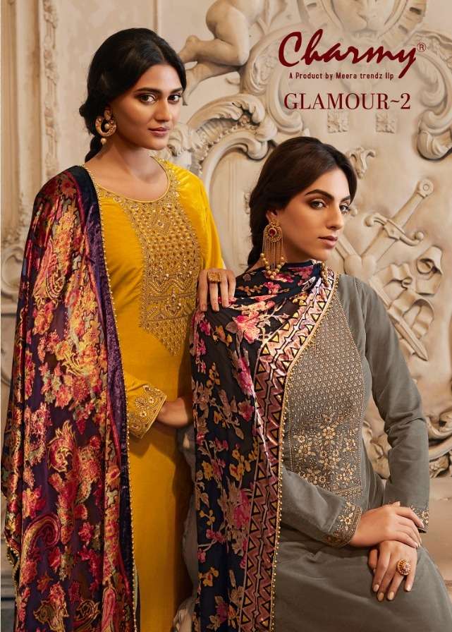 Zisa Charmy Glamour Vol 2 Velvet With Heavy Embroidery Work Stylish Designer Party Wear Salwar Kameez