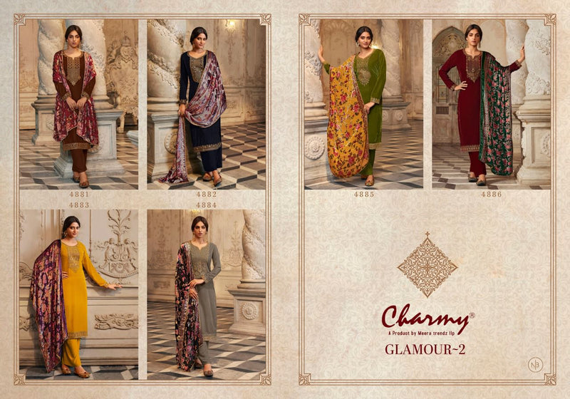 Zisa Charmy Glamour Vol 2 Velvet With Heavy Embroidery Work Stylish Designer Party Wear Salwar Kameez